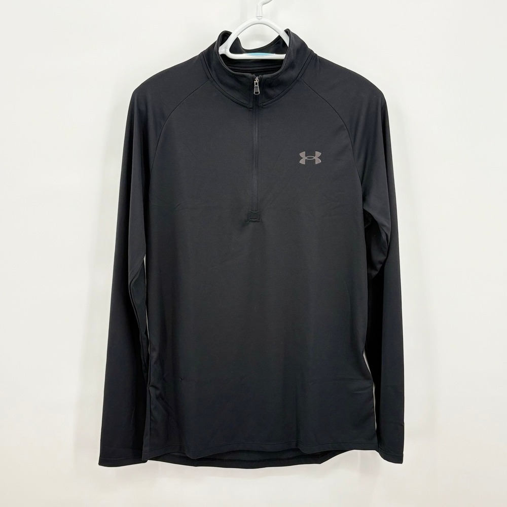 Under Armour Mens UA Tech 2.0 1/2 Zip Black Pullover 1328495-001 NWT Size Small